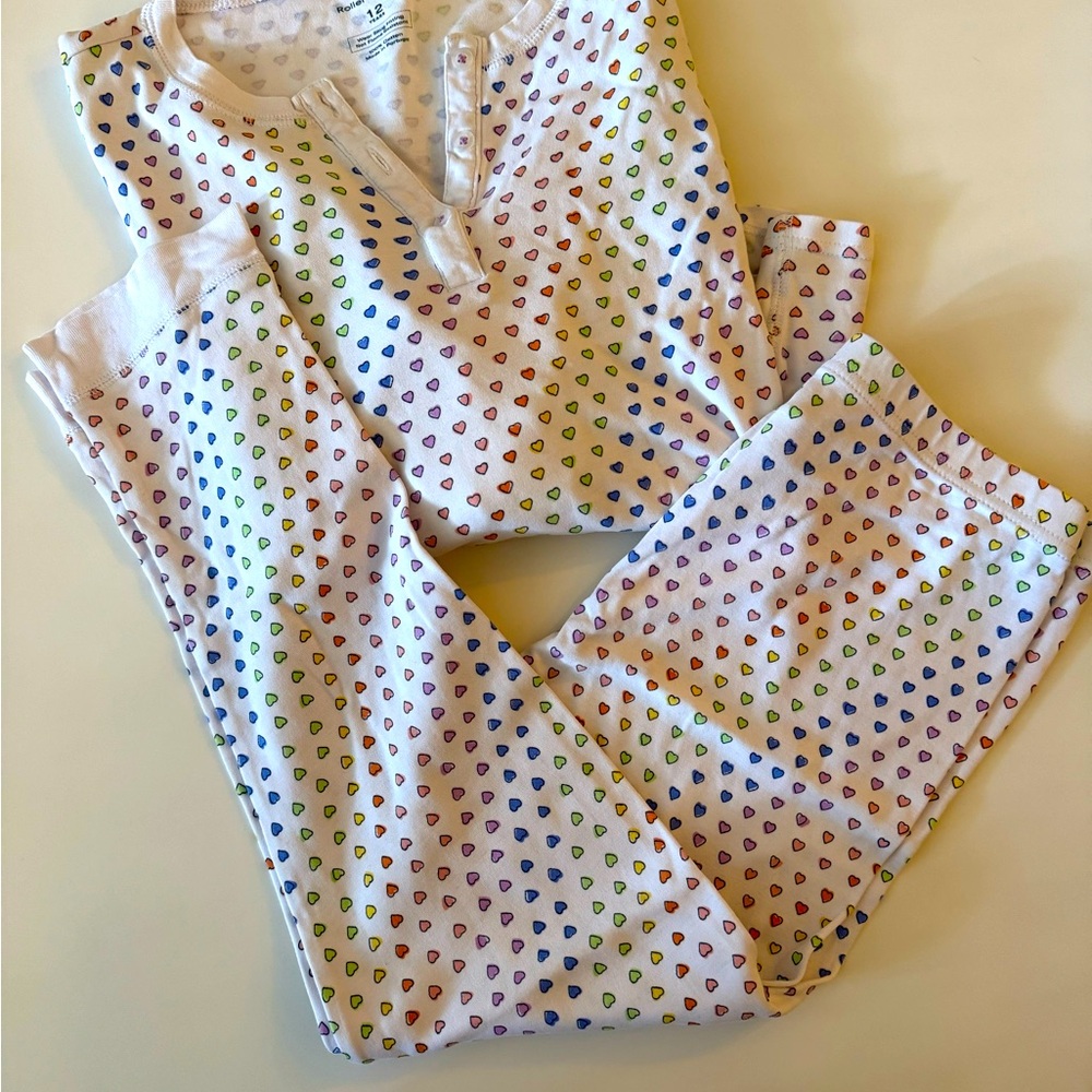 Roller Rabbit PJs girls sz 12 Disco Hearts!